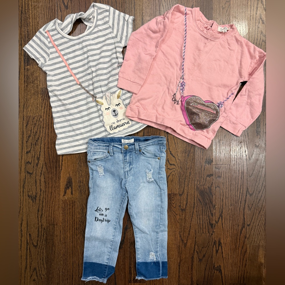 Jessica Simpson Girls Jean and Shirt Set